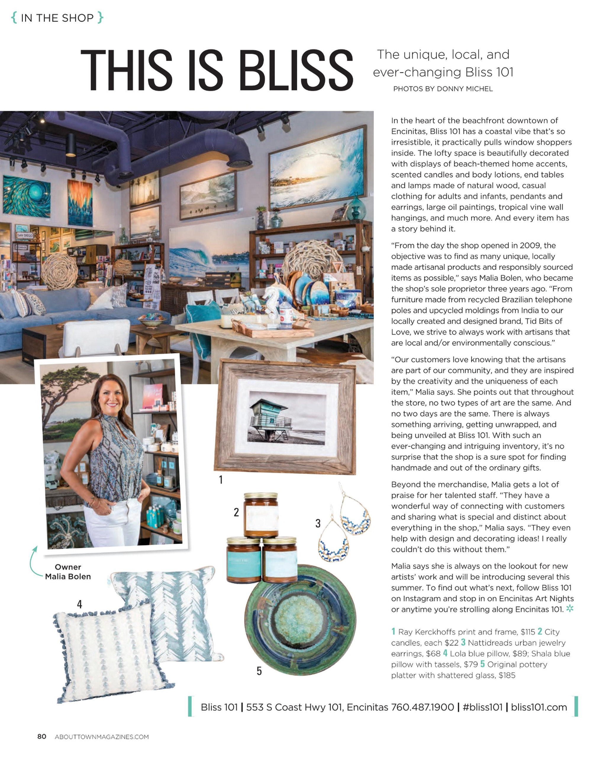 Bliss 101 About Town Magazine