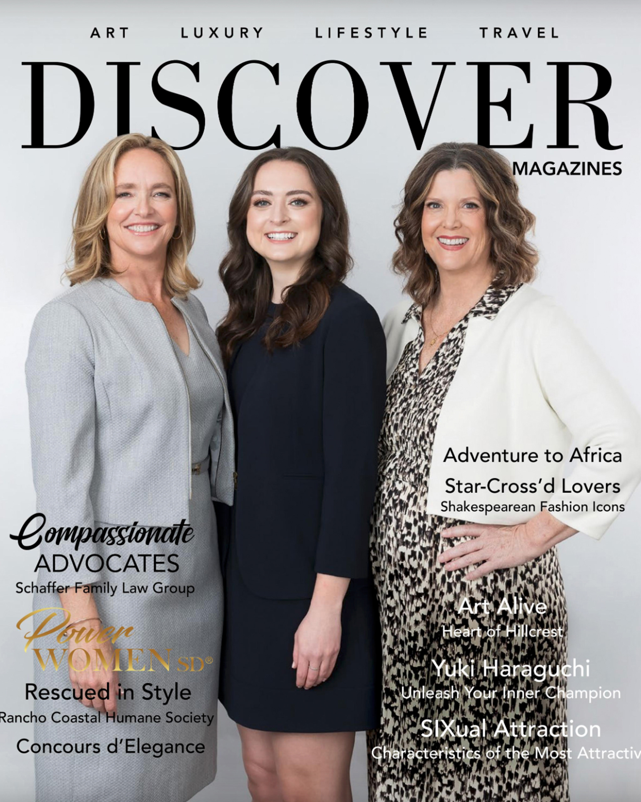 Schaffer Family Law Discover Magazines July Cover Shot